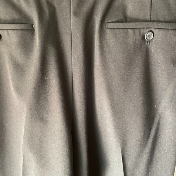Izod Men's Straight Leg Dress Pants in Black Size 38 Waist 30 Length No Cuff - Picture 10 of 10